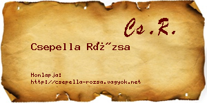 Csepella Rózsa névjegykártya