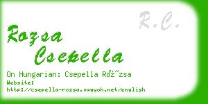 rozsa csepella business card